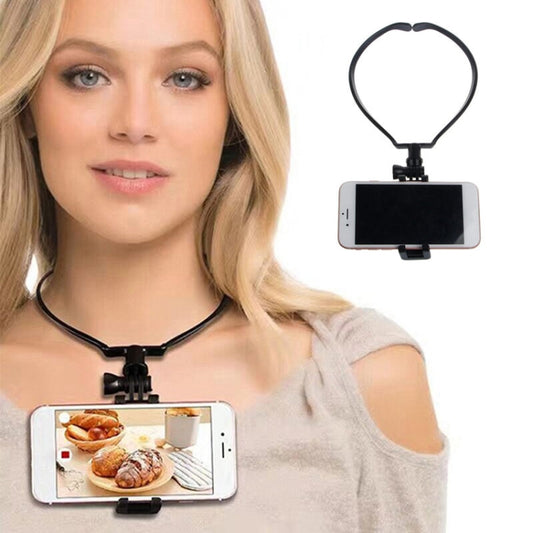 POV / VLOG Smartphone Selfie Neck Holder Mount - Stand by buy2fix | Online Shopping UK | buy2fix