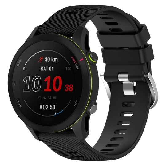 For Samsung Galaxy Watch Active 2 44mm 20mm Solid Color Soft Silicone Watch Band(Black)