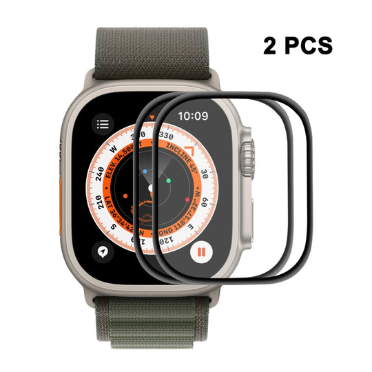 2 PCS ENKAY 3D Soft PC Edge PMMA Screen Film For Apple Watch Ultra / Ultra 2 / Ultra 3 49mm
