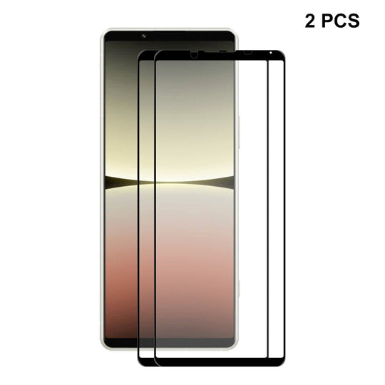 2 PCS For Sony Xperia 5 IV ENKAY Full Glue 0.26mm 9H 2.5D Tempered Glass Full Film