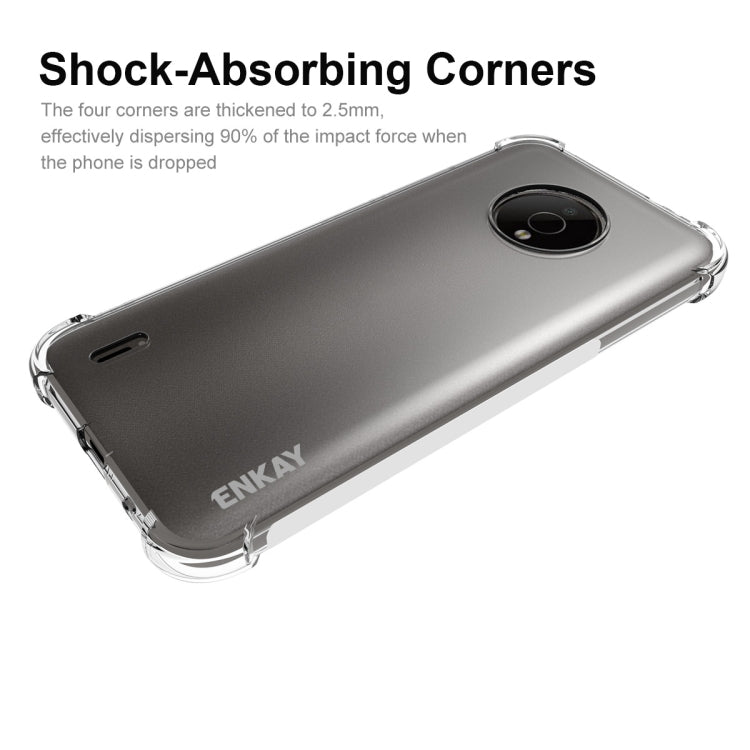 For Nokia C200 ENKAY Clear TPU Shockproof Phone Case by ENKAY