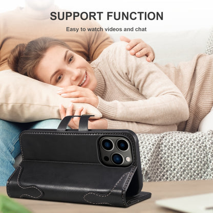Suteni Calf Texture Buckle Wallet Leather Phone Case For iPhone 14(Black) - iPhone 14 Cases by Suteni | Online Shopping UK | buy2fix
