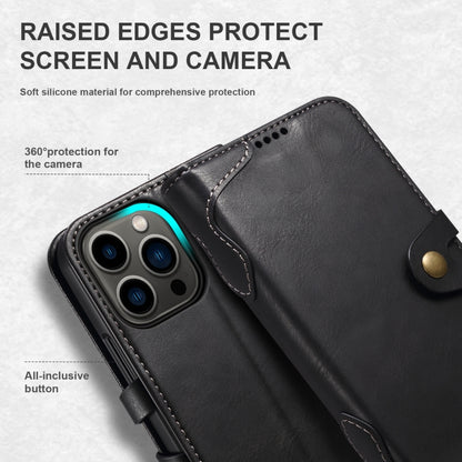 Suteni Calf Texture Buckle Wallet Leather Phone Case For iPhone 14 Plus(Black) - iPhone 14 Plus Cases by Suteni | Online Shopping UK | buy2fix