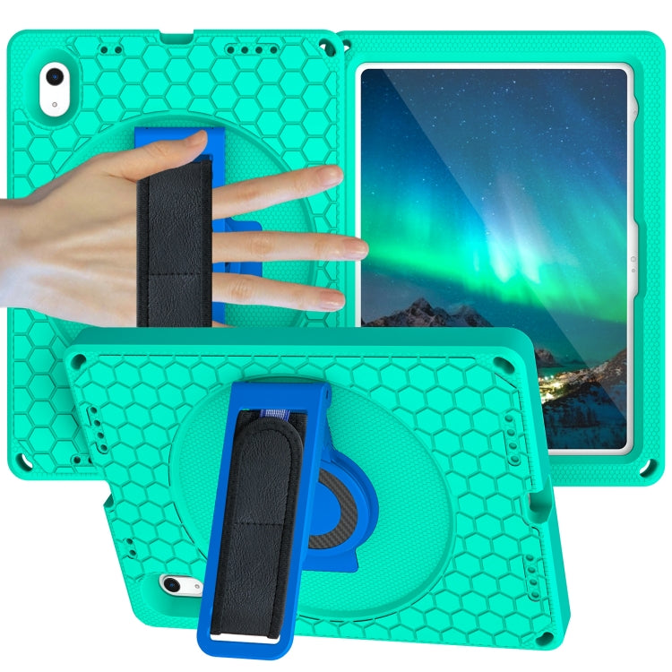 For iPad 2025 / 2022 360 Rotation Stand EVA Hard PC Tablet Case with Strap(Glacier+Blue) - iPad 2025 / 2022 Cases by buy2fix | Online Shopping UK | buy2fix