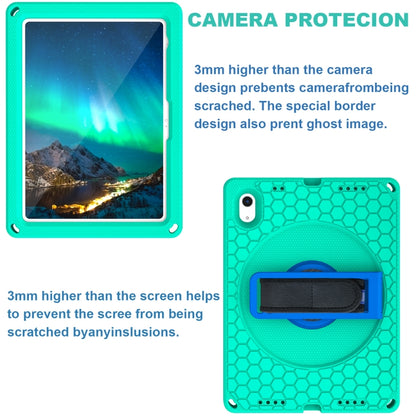 For iPad 2025 / 2022 360 Rotation Stand EVA Hard PC Tablet Case with Strap(Glacier+Blue) - iPad 2025 / 2022 Cases by buy2fix | Online Shopping UK | buy2fix