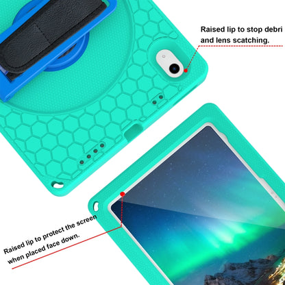 For iPad 2025 / 2022 360 Rotation Stand EVA Hard PC Tablet Case with Strap(Glacier+Blue) - iPad 2025 / 2022 Cases by buy2fix | Online Shopping UK | buy2fix