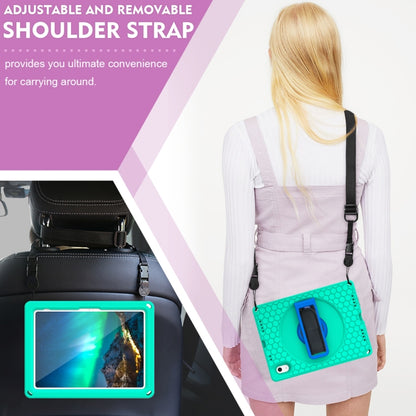 For iPad 2025 / 2022 360 Rotation Stand EVA Hard PC Tablet Case with Strap(Glacier+Blue) - iPad 2025 / 2022 Cases by buy2fix | Online Shopping UK | buy2fix