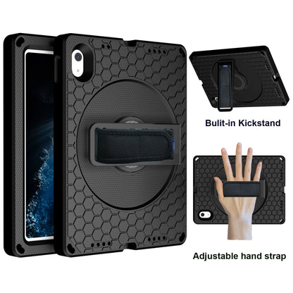 For iPad 2025 / 2022 360 Rotation Stand EVA Hard PC Tablet Case with Strap(Black) - iPad 2025 / 2022 Cases by buy2fix | Online Shopping UK | buy2fix
