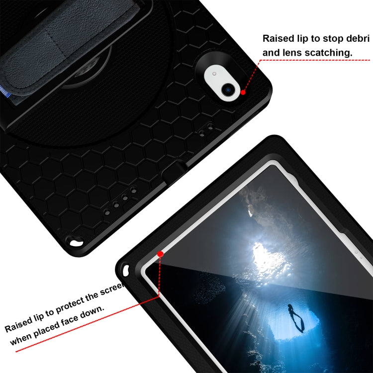 For iPad 2025 / 2022 360 Rotation Stand EVA Hard PC Tablet Case with Strap(Black) - iPad 2025 / 2022 Cases by buy2fix | Online Shopping UK | buy2fix
