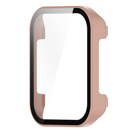For Realme Watch 3 Pro PC+ Toughened Film Integrated Protective Case(Pink) - Watch Case by buy2fix | Online Shopping UK | buy2fix