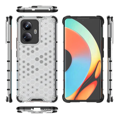 For Realme 10 Pro 5G Honeycomb Phone Case(White) - Realme Cases by buy2fix | Online Shopping UK | buy2fix