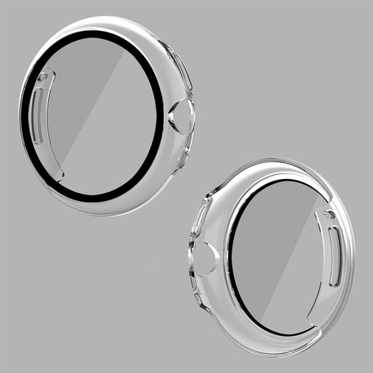 For Google Pixel Watch ENKAY Hat-Prince Full Coverage PC Frame + 9H Tempered Glass Case(Transparent) by buy2fix