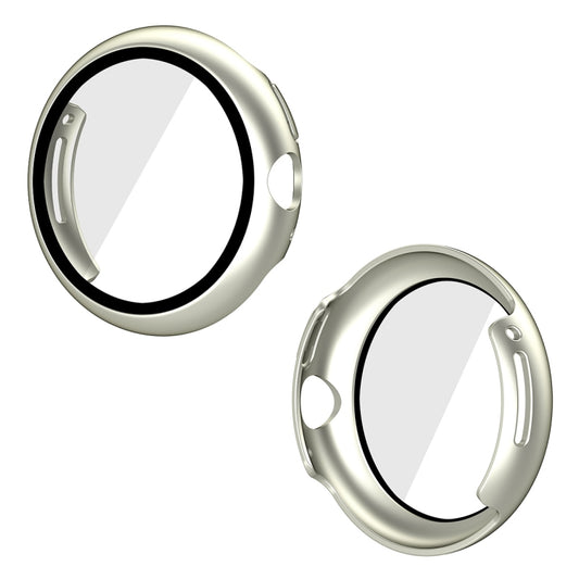 For Google Pixel Watch ENKAY Hat-Prince Full Coverage PC Frame + 9H Tempered Glass Case(Star Silver) by buy2fix