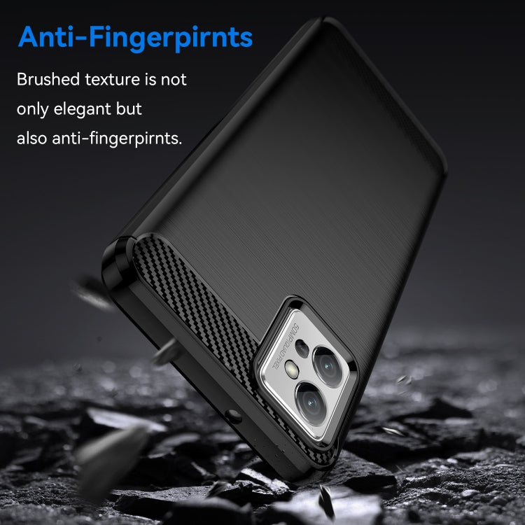 For Motorola Moto G32 Brushed Texture Carbon Fiber TPU Phone Case(Black) by buy2fix