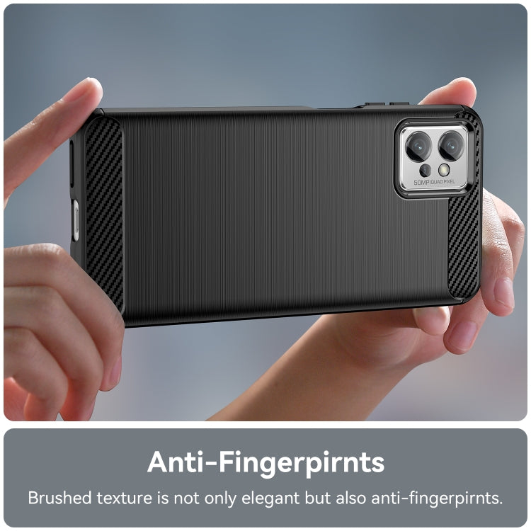 For Motorola Moto G32 Brushed Texture Carbon Fiber TPU Phone Case(Black) by buy2fix