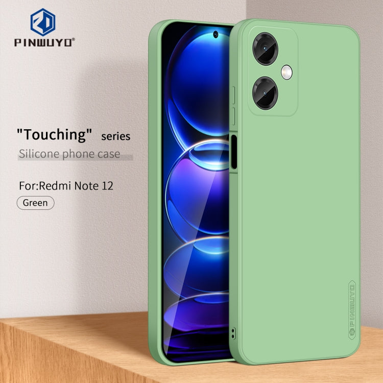 For Xiaomi Redmi Note 12 China PINWUYO Sense Series Liquid Silicone TPU Phone Case(Green) by PINWUYO