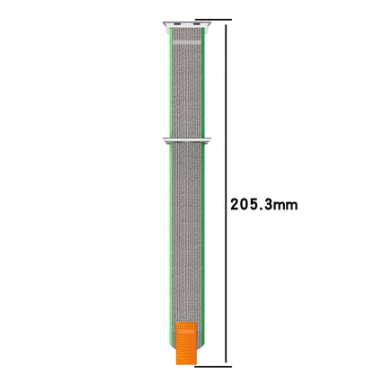 Double Color Nylon Hook and Loop Fastener Watch Band For Apple Watch Ultra 49mm(Yellow+Beige) by buy2fix