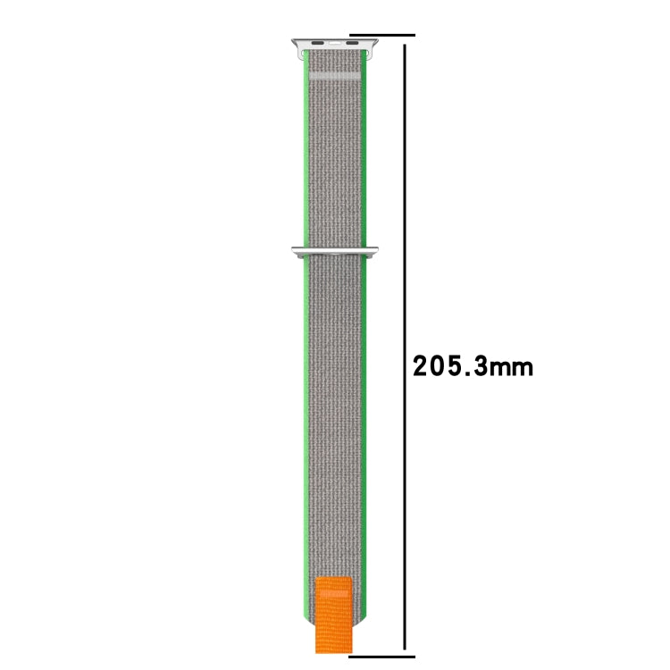 Double Color Nylon Hook and Loop Fastener Watch Band For Apple Watch Ultra 49mm(Black+Grey) by buy2fix