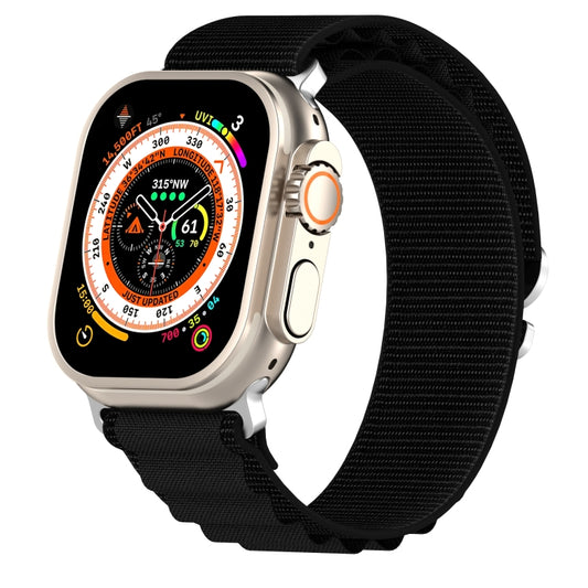 Double Color Nylon Watch Band For Apple Watch Ultra 49mm(Black) by buy2fix