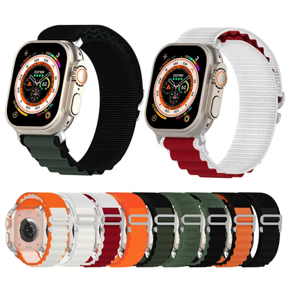 Double Color Nylon Watch Band For Apple Watch Ultra 49mm(Orange) by buy2fix