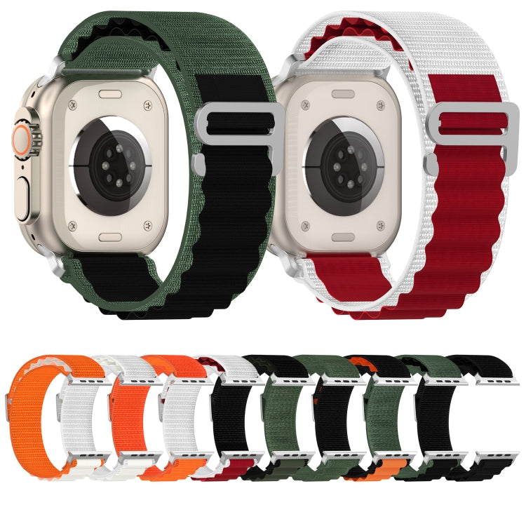 Double Color Nylon Watch Band For Apple Watch Ultra 49mm(Orange) by buy2fix