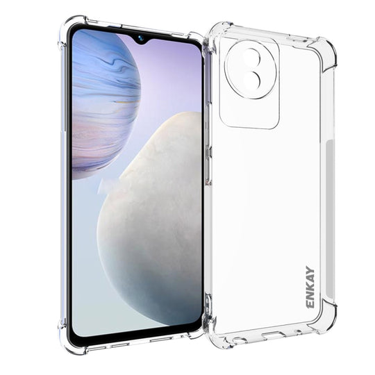 For vivo Y02 4G ENKAY Hat-Prince Transparent TPU Shockproof Phone Case