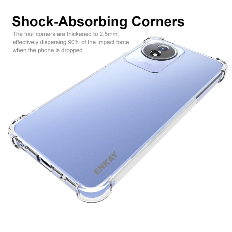 For vivo Y02 4G ENKAY Hat-Prince Transparent TPU Shockproof Phone Case - vivo Cases by ENKAY | Online Shopping UK | buy2fix