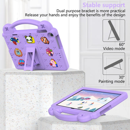 For Lenovo Tab M10 3rd Gen TB328FU / TB328XU 2022 10.1 Handle Kickstand Children EVA Shockproof Tablet Case(Light Purple) - Lenovo by buy2fix | Online Shopping UK | buy2fix
