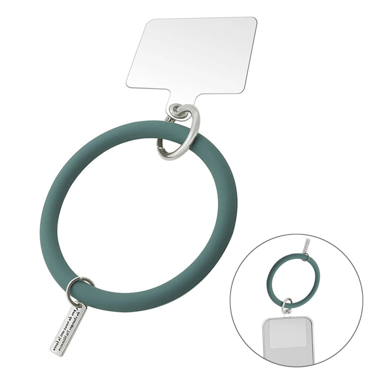 JUNSUNMAY Silicone Bracelet Mobile Phone Lanyard Loop Anti-lost Wrist Rope Universal for Phone Case(Dark Green) - Lanyards & Wrist Straps by JUNSUNMAY | Online Shopping UK | buy2fix