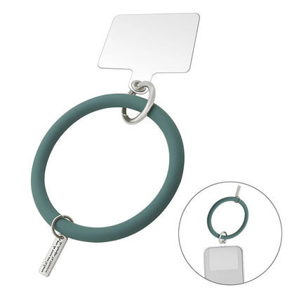 JUNSUNMAY Silicone Bracelet Mobile Phone Lanyard Loop Anti-lost Wrist Rope Universal for Phone Case(Dark Green) - Lanyards & Wrist Straps by JUNSUNMAY | Online Shopping UK | buy2fix