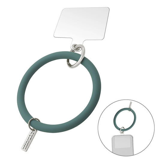 JUNSUNMAY Silicone Bracelet Mobile Phone Lanyard Loop Anti-lost Wrist Rope Universal for Phone Case(Dark Green) - Lanyards & Wrist Straps by JUNSUNMAY | Online Shopping UK | buy2fix