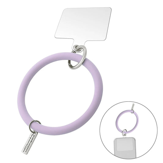 JUNSUNMAY Silicone Bracelet Mobile Phone Lanyard Loop Anti-lost Wrist Rope Universal for Phone Case(Purple) - Lanyards & Wrist Straps by JUNSUNMAY | Online Shopping UK | buy2fix