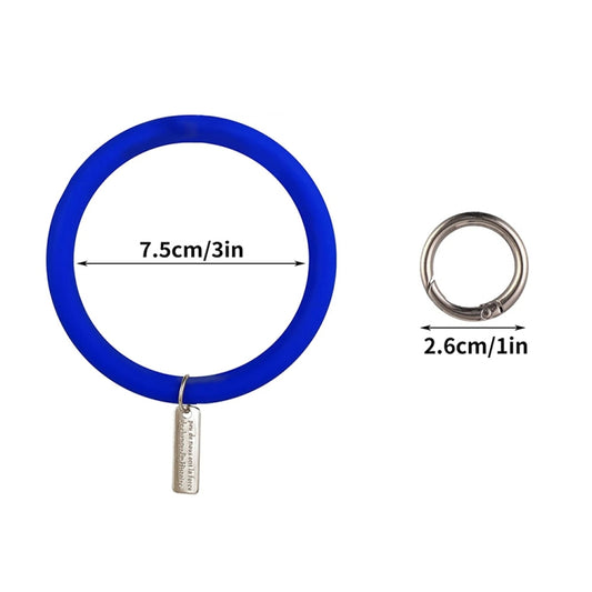 JUNSUNMAY Silicone Bracelet Mobile Phone Lanyard Loop Anti-lost Wrist Rope Universal for Phone Case(Dark Blue) - Lanyards & Wrist Straps by JUNSUNMAY | Online Shopping UK | buy2fix