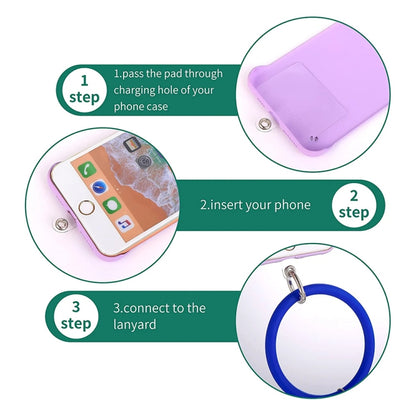 JUNSUNMAY Silicone Bracelet Mobile Phone Lanyard Loop Anti-lost Wrist Rope Universal for Phone Case(Purple) - Lanyards & Wrist Straps by JUNSUNMAY | Online Shopping UK | buy2fix