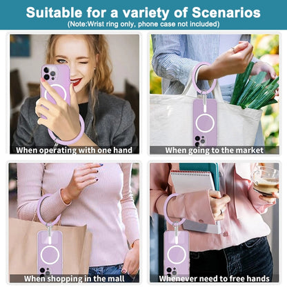 JUNSUNMAY Silicone Bracelet Mobile Phone Lanyard Loop Anti-lost Wrist Rope Universal for Phone Case(Purple) - Lanyards & Wrist Straps by JUNSUNMAY | Online Shopping UK | buy2fix