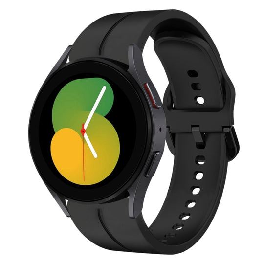 For Samsung Galaxy Watch5 44mm 20mm Loop Silicone Watch Band(Black)