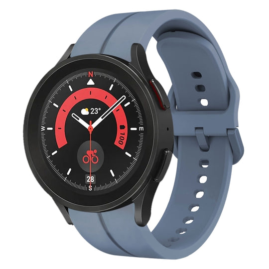 For Samsung Galaxy Watch5 Pro 45mm 20mm Loop Silicone Watch Band(Blue)