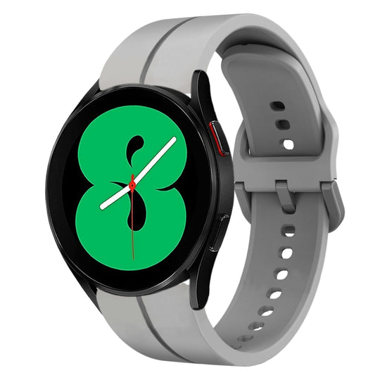For Samsung Galaxy Watch4 44mm 20mm Loop Silicone Watch Band(Grey)