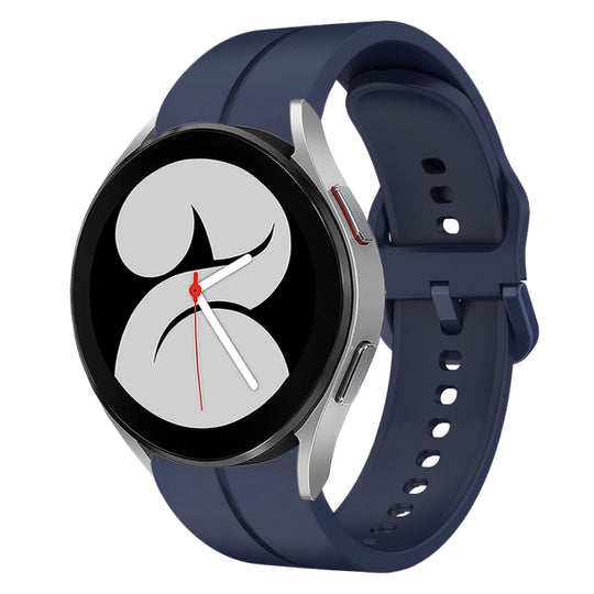 For Samsung Galaxy Watch4 40mm 20mm Loop Silicone Watch Band(Navy Blue)
