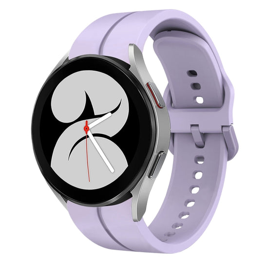 For Samsung Galaxy Watch4 40mm 20mm Loop Silicone Watch Band(Purple)