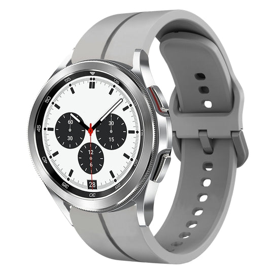 For Samsung  Galaxy Watch 4 Classic 42mm 20mm Loop Silicone Watch Band(Grey)