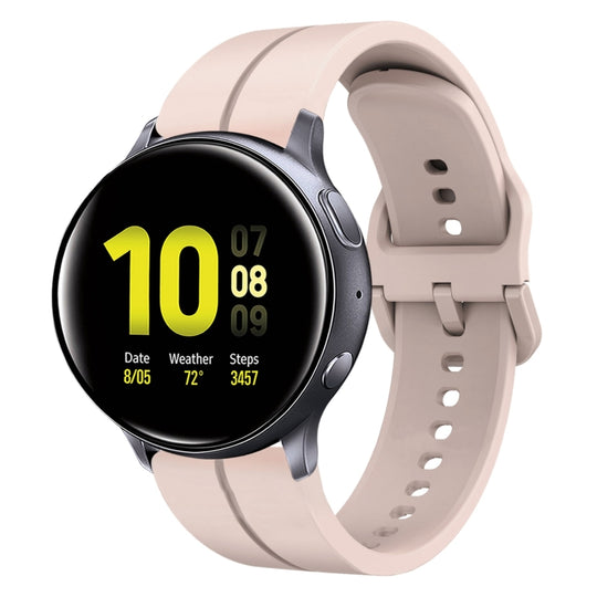 For Samsung Galaxy Watch Active 2 40mm 20mm Loop Silicone Watch Band(Pink)