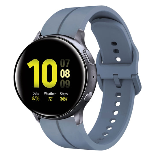 For Samsung Galaxy Watch Active 2 44mm 20mm Loop Silicone Watch Band(Blue)
