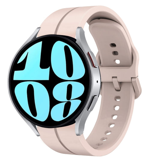 For Samsung Galaxy Watch 6 44mm 20mm Loop Silicone Watch Band(Pink)