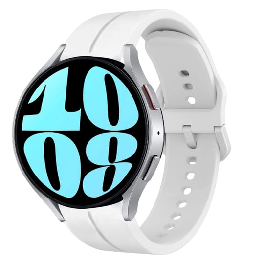 For Samsung Galaxy Watch 6 40mm 20mm Loop Silicone Watch Band(White)