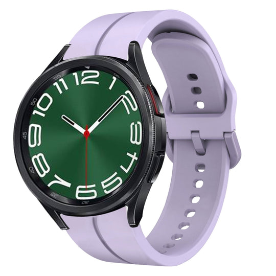 For Samsung Galaxy Watch 6 Classic 47mm 20mm Loop Silicone Watch Band(Purple)