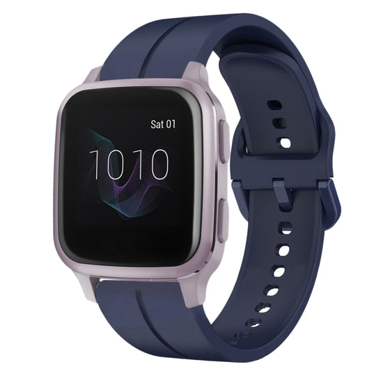 For Garmin Venu SQ 20mm Loop Silicone Watch Band(Navy Blue)