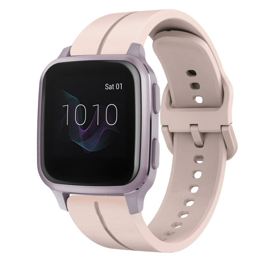 For Garmin Venu SQ 20mm Loop Silicone Watch Band(Pink)