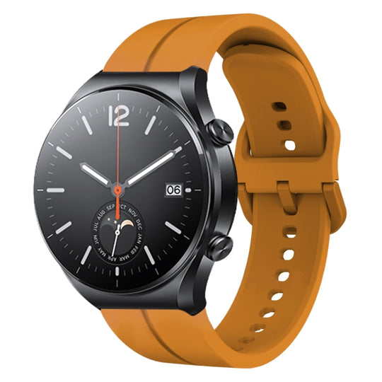 For Xiaomi MI Watch S1 22mm Loop Silicone Watch Band(Amber Yellow)