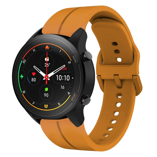For Xiaomi MI Watch S1 Pro 22mm Loop Silicone Watch Band(Amber Yellow)
